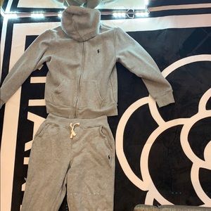 Gray Polo Ralph Lauren Sweatsuit Set.